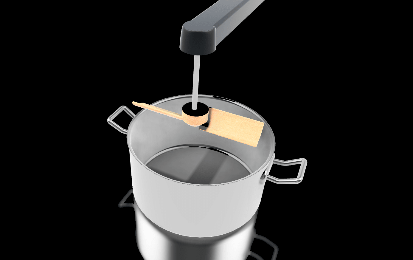 Induction & Stirrer - Food-safe stirrer with magnetic attachment and versatile cooking pot.